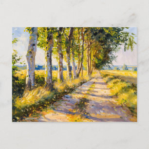 Postal Festiva Calle Golden Summer Tree