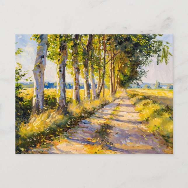 Postal Festiva Calle Golden Summer Tree (Anverso)