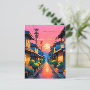 Postal Festiva Calles aplastadas, cálidas tonadas en las calles j