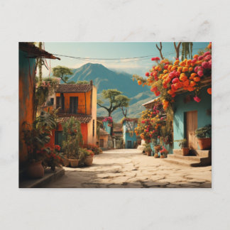 Postal Festiva Calles de México