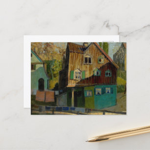 Postal Festiva Camas rojas de Grant Wood