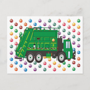 Postal Festiva Camión basura navidades diciembre