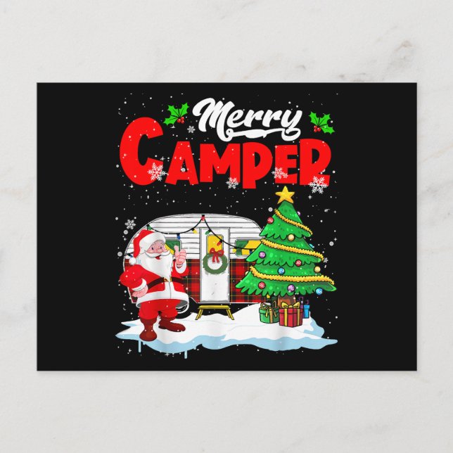 Postal Festiva Camión de campamento Santa Camper Navidades de Mer (Anverso)