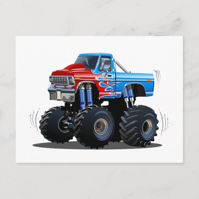 Postal Festiva camión monstruo personalizado (Anverso)