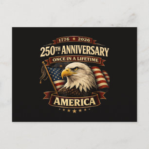 Postal Festiva Camiseta 250 Aniversario EE. UU. 250 América