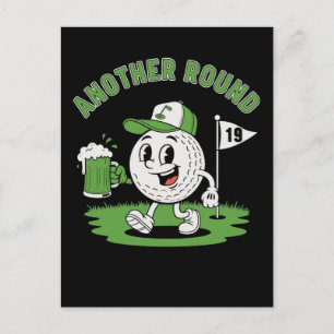 Postal Festiva Camiseta de Golf Divertida - Salga con Estilo y Hu
