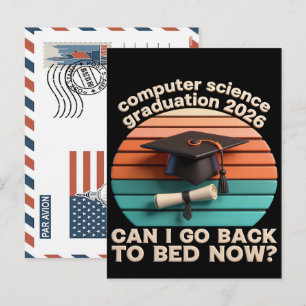 Postal Festiva Camiseta de Graduación en Ciencias de la Computaci