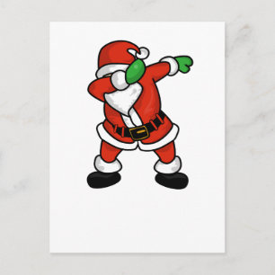 Postal Festiva Camiseta de los navidades de baile de Santa Claus