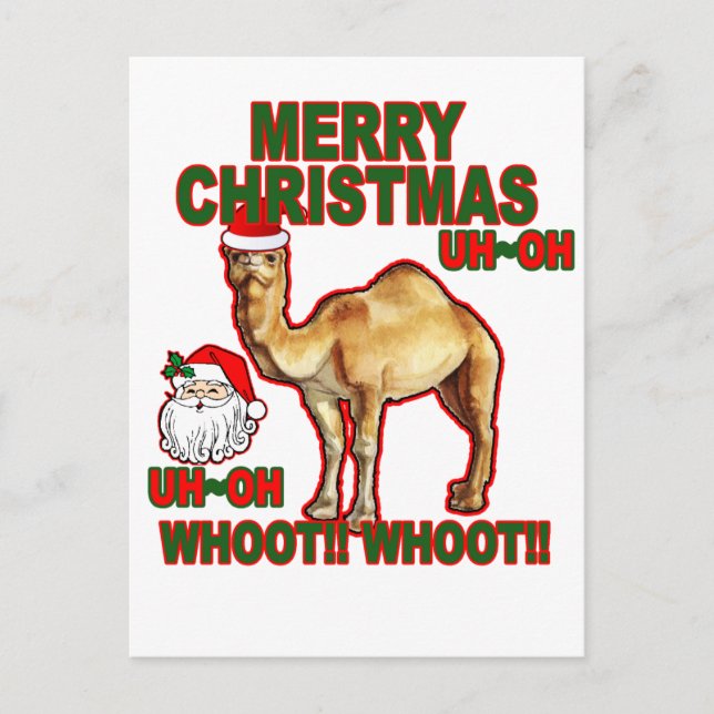 Postal Festiva Camiseta de los Navidades del camello de Hump Day  (Anverso)