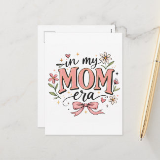 Postal Festiva Camiseta de moda del Día de la Madre de la época d