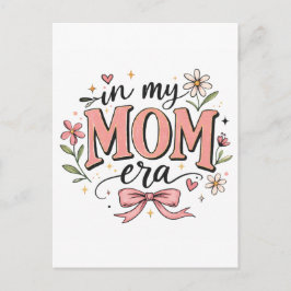 Postal Festiva Camiseta de moda del Día de la Madre de la época d