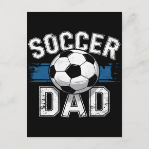 Postal Festiva Camiseta de papá futbolero ropa de papá fanático d