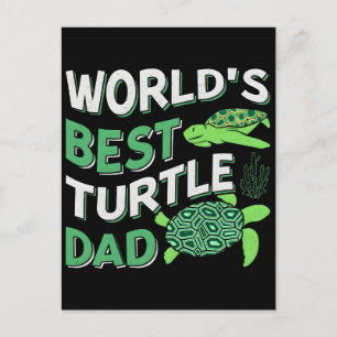 Postal Festiva Camiseta de sublimación de tortuga mejor papá tort
