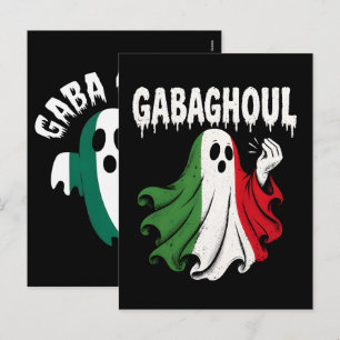 Postal Festiva Camiseta divertida de Halloween de Gabaghoul itali