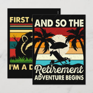 Postal Festiva Camiseta divertida de vacaciones con palmera al at