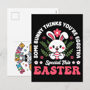 Postal Festiva Camiseta divertida del meme del conejo de Pascua S