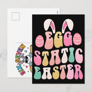 Postal Festiva Camiseta divertida del meme del conejo de Pascua S