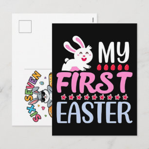 Postal Festiva Camiseta divertida del meme del conejo de Pascua S