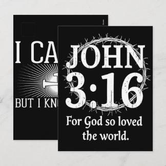 Postal Festiva Camiseta John 3:16 Porque Dios Amó Tanto