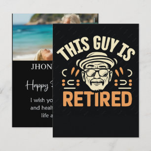 Postal Festiva Camiseta Personalizada de Jubilación Divertida Nom