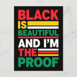 Postal Festiva Camiseta vectorial de tipografía prueba Black is b