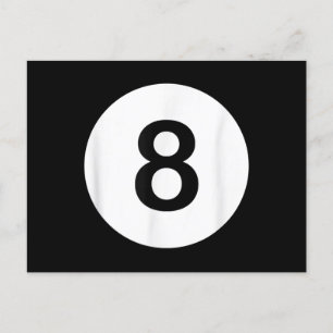 Postal Festiva Camisetas de sala de billar 8 Ball, regalo para am