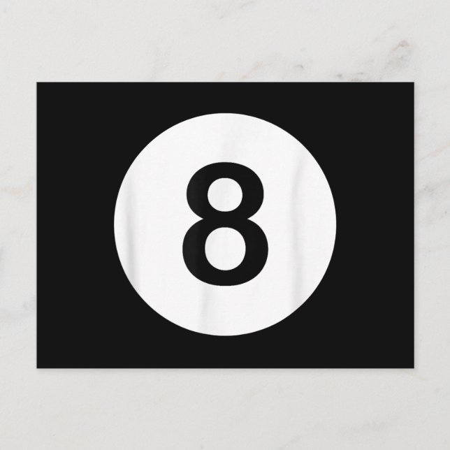 Postal Festiva Camisetas de sala de billar 8 Ball, regalo para am (Anverso)