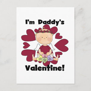 Postal Festiva Camisetas de San Valentín del chica Cupido Daddy