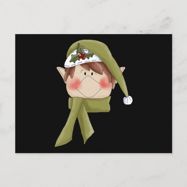 Postal Festiva Camisetas y regalos para el elfo de vacaciones (Anverso)