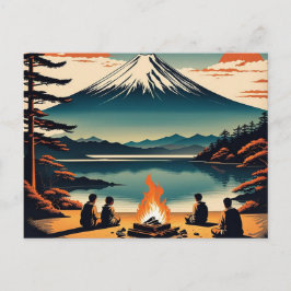 Postal Festiva Camping AI japonés Mt Fuji