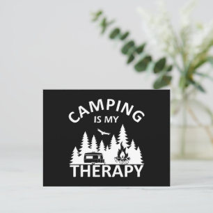 Postal Festiva Camping es mi divertido lema de terapia de camper
