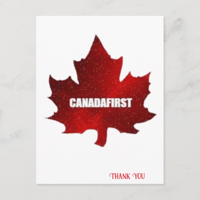 POSTAL FESTIVA CANADAFIRST MAPLE LEAF (Anverso)