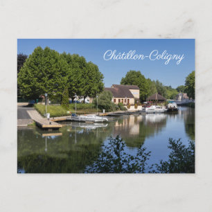 Postal Festiva Canal Briare, Chatillon-Coligny, Francia