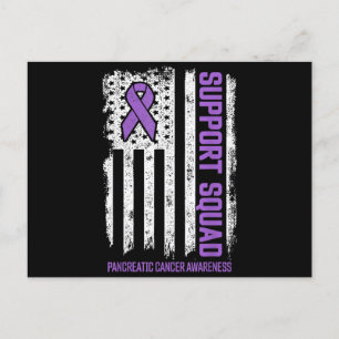 Postal Festiva Cáncer Pancreático Apoyo Escuadrón Cáncer Pancreát