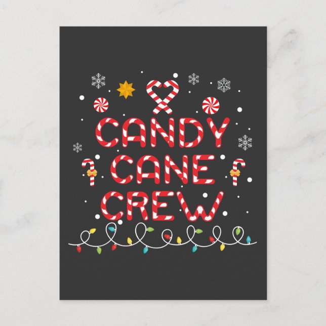 Postal Festiva Candy Cane Crew Coincide con Candy Lover (Anverso)