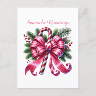 Postal Festiva Candy Cane saluda a la temporada