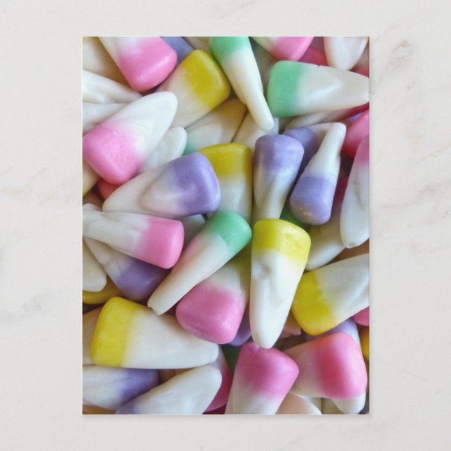 Postal Festiva Candy Corn de Pascua (Anverso)