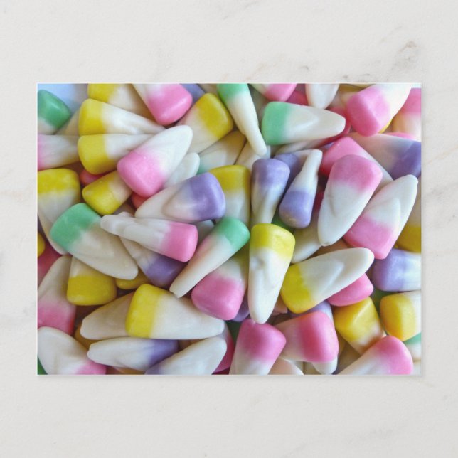 Postal Festiva Candy Corn de Pascua (Anverso)