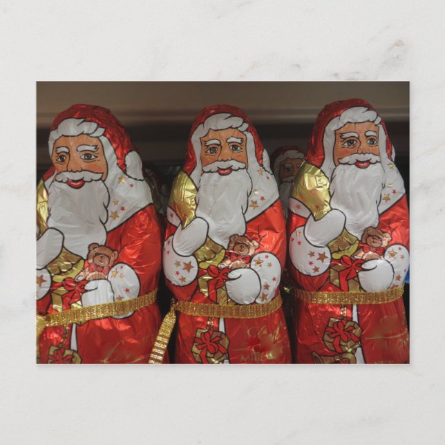 Postal Festiva Candy Santa Trio (Anverso)