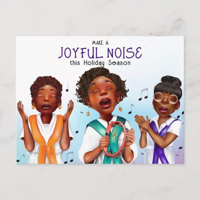 Postal Festiva Cantantes afroamericanos (Anverso)