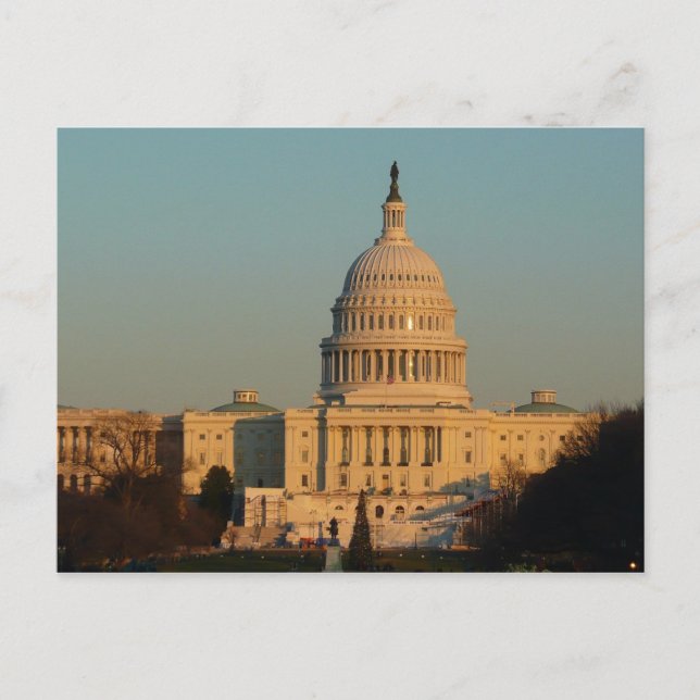 Postal Festiva Capitolio de los Navidades Washington DC Holiday (Anverso)