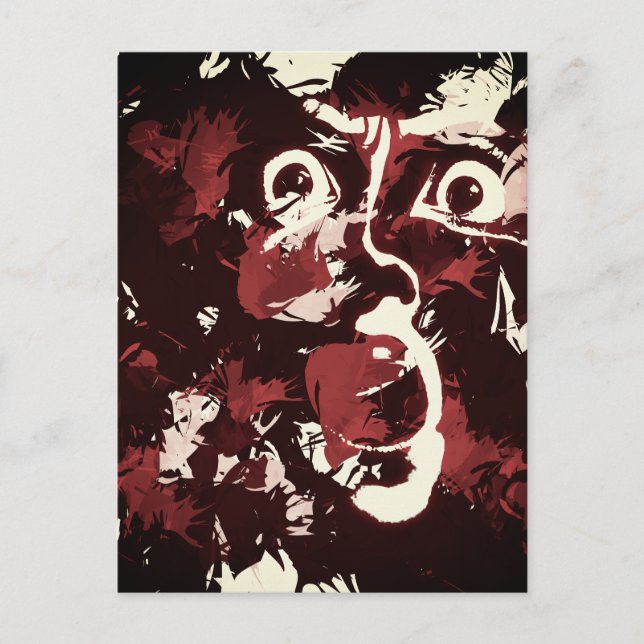 Postal Festiva cara aterradora (Anverso)