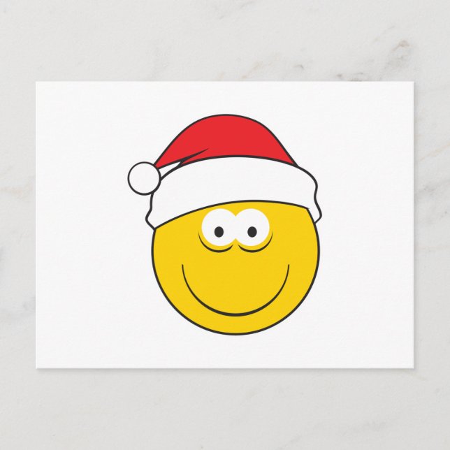 Postal Festiva Cara de Sombrero Santa (Anverso)