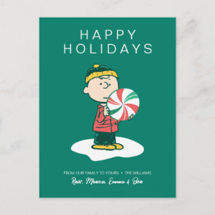Postal Festiva Caramelo de menta de Charlie Brown