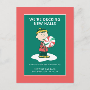 Postal Festiva Caramelo de menta de Charlie Brown