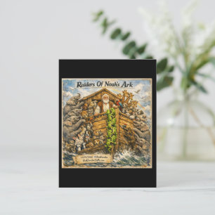 Postal Festiva Caricatura de Los asaltantes del Arca de Noé de Ri