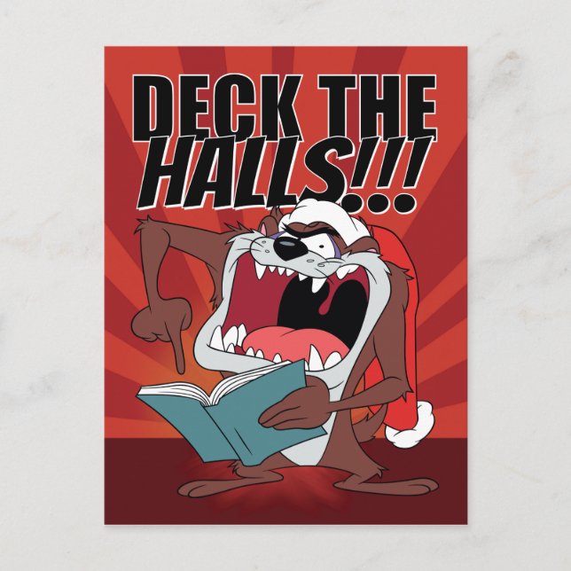 Postal Festiva Caricaturas de Navidades cantantes TAZ™ (Anverso)