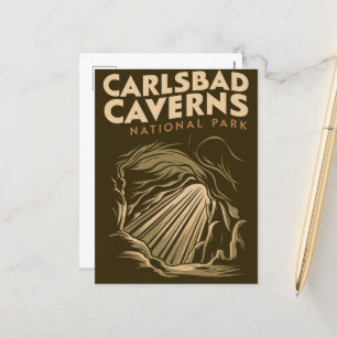 Postal Festiva Carlsbad Caverns Parque nacional Arte de viajes mí