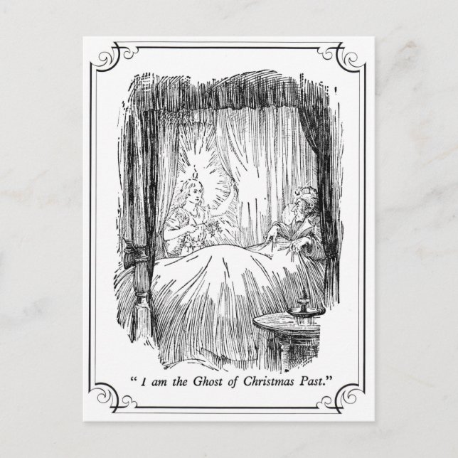 Postal Festiva Carol Navidades: El fantasma del pasado de los Nav (Anverso)