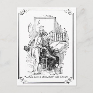 Postal Festiva Carol, un Navidad: Déjalo en paz